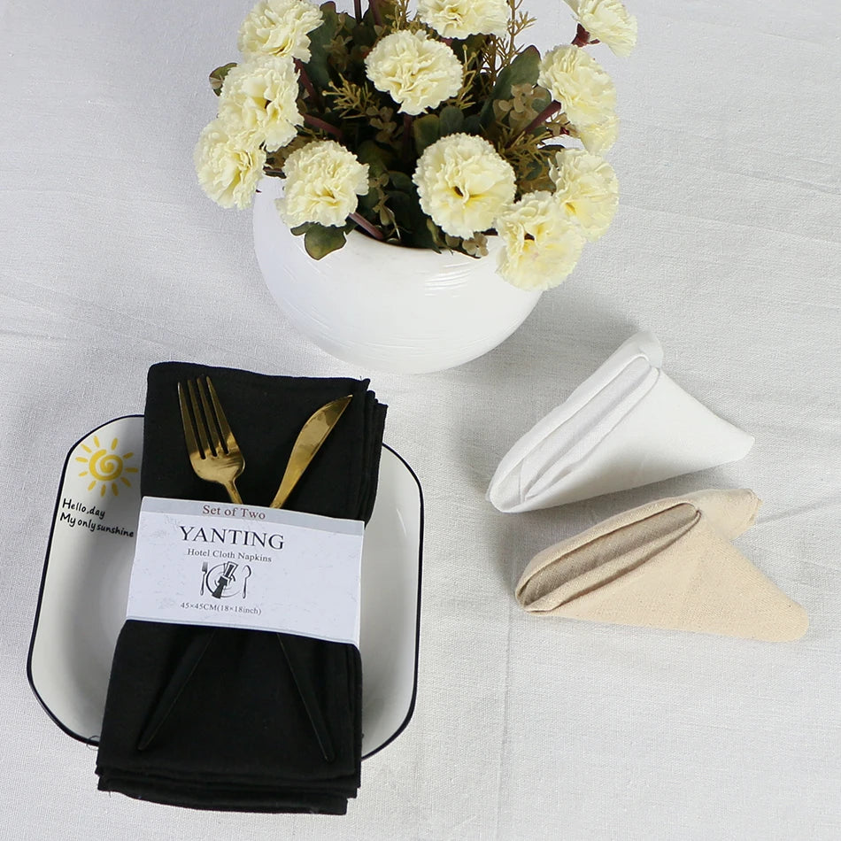 serviettes table tissu rouge vert noir 30x45cm uni réutilisable fêtes mariage opaques classiques pièces