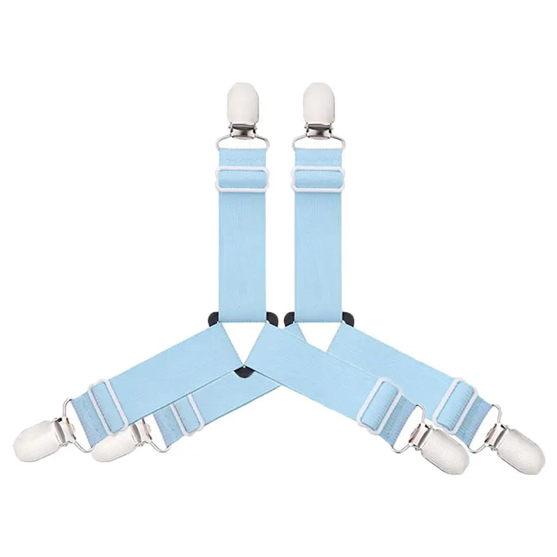 attache élastique lit clips métalliques tissu uni polyester coton moderne bleu noir blanc qualité
