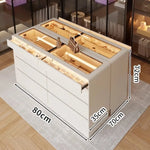 armoire bijoux moderne bois blanc lisse compartiments tiroirs maison 80x35x72cm