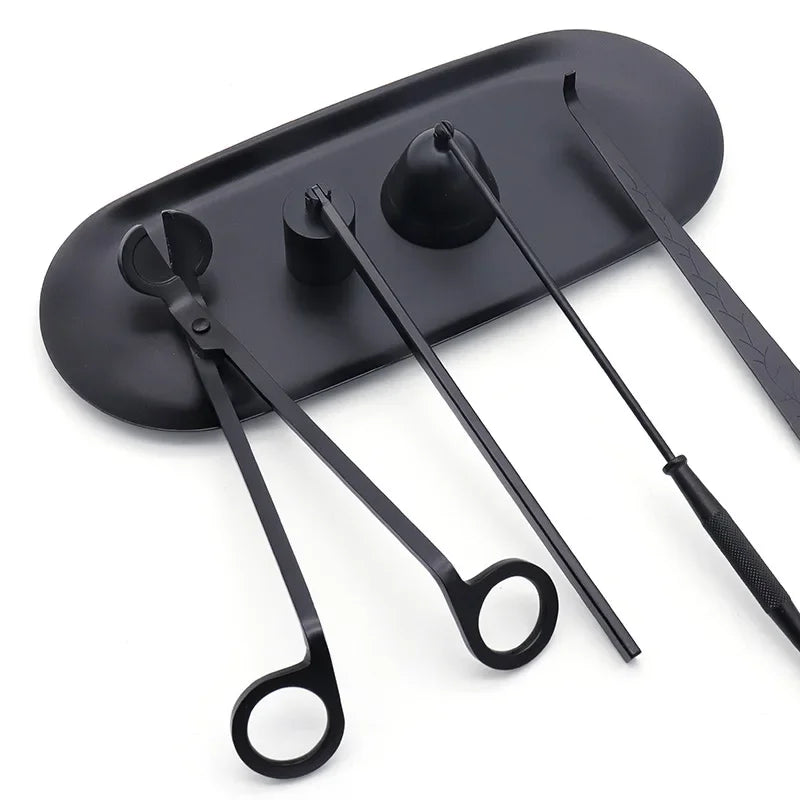 pinces ongles outils manucure moderne poignées géométriques noir set manucrétaire fixations cure dent