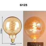ampoules led transparentes spirale dorée vintage filament e27 220v 4w a60 st64 t45 g80