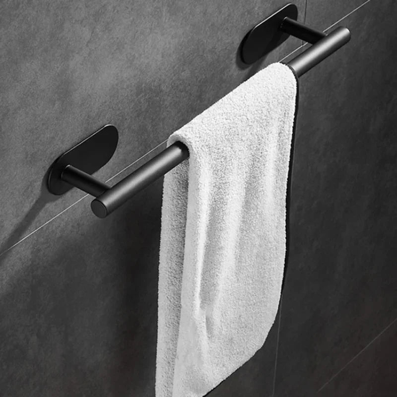 accessoire salle bain adhésif noir moderne porte rouleau papier toilette napkin holder suspension serviettes