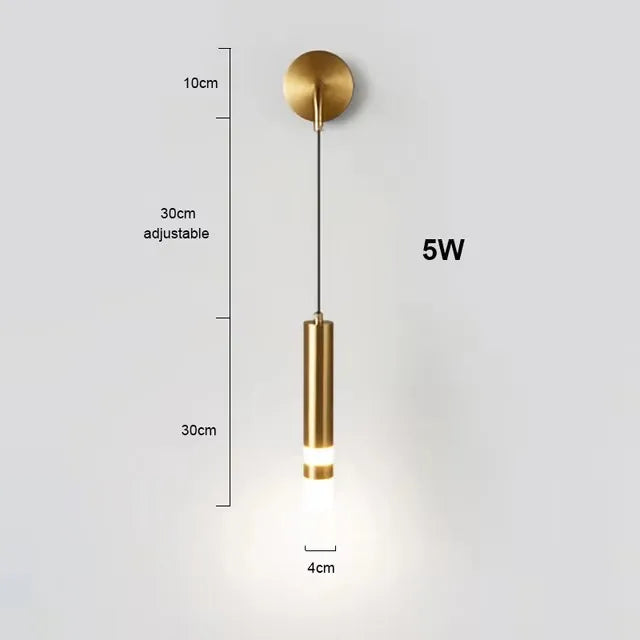 lampe murale moderne or noir éclairage chambre coucher salle manger led fixations simples