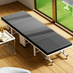 lit pliant multifonction moderne acier texturé noir blancversible sofa chambre coucher