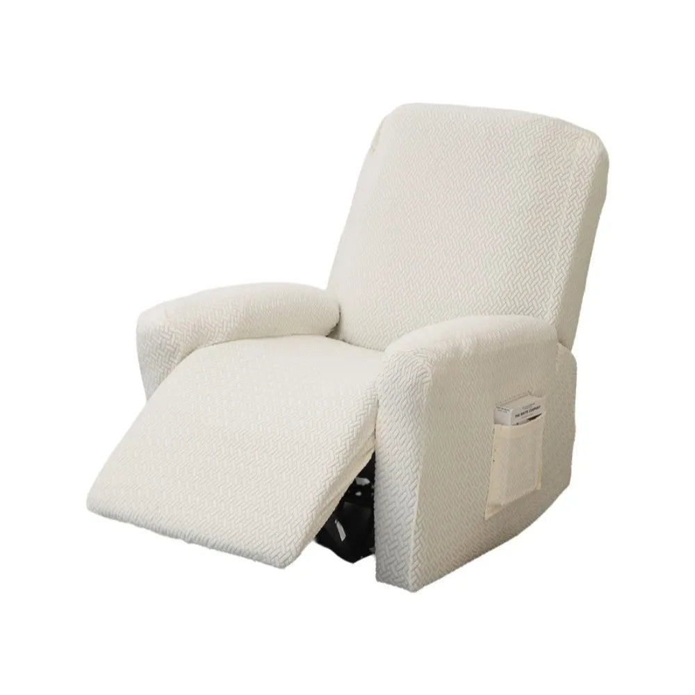 housse élastique antidérapante fauteuil inclinable noir gris vert clair tissu motifs moderne poche