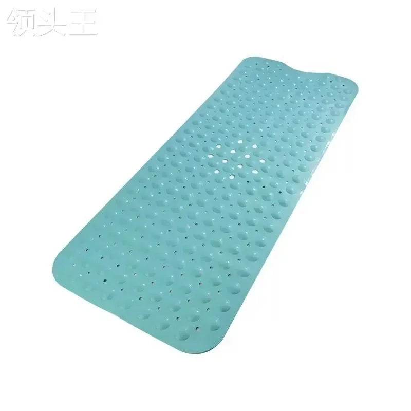 tapis bain moderne antidérapant 40x100cm bleu clair gris transparent drainage massage suction