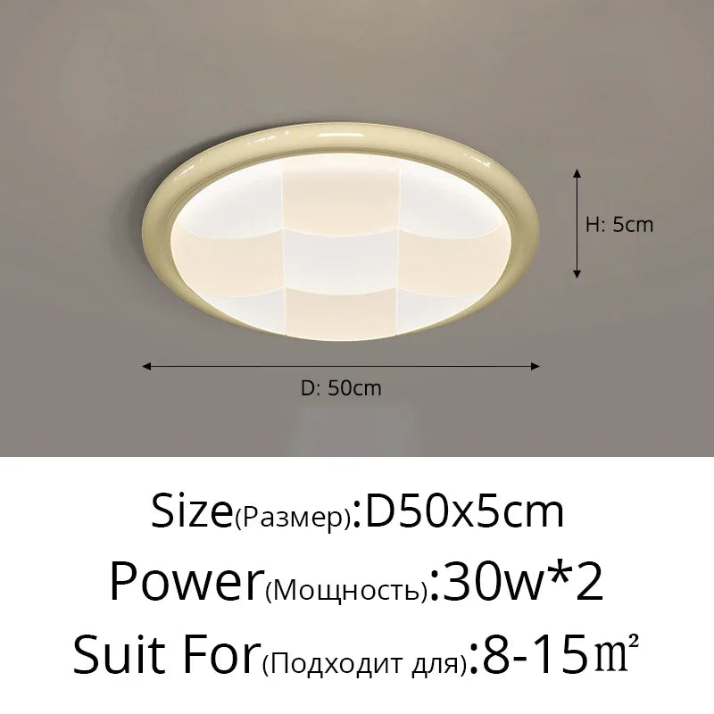 plafonnier led moderne blanc carreaux géométriques intérieur atmosphérique sans télécommande