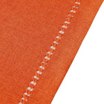 nappe table tissu texturé gris beige orange bordures ajourées scintillantes intérieur rustique moderne