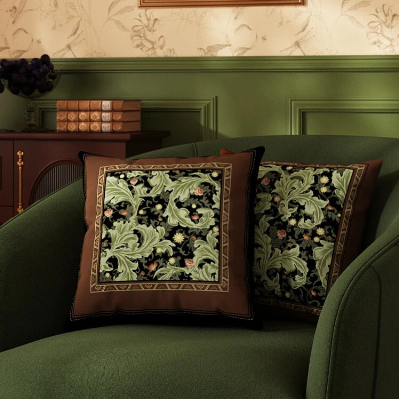 housse coussin motif floral peluche carré décoration maison lit salon voiture chambre coucher