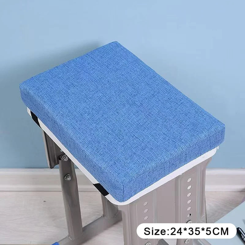 tabouret moderne gris toile lin coussin amovible imperméable boucles noiresscrição