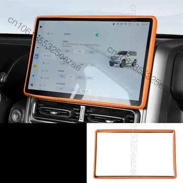organisateur rangement voiture orange texture cuir moderne adhésif compartiments tasses objets smartphone