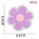 écussons décoratifs arc ciel coquillage fleurs texturés brillants adhésifs