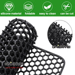 tapis cuisine silicone hexagones moderne noir résistant chaleur antidérapant respectueux environnement