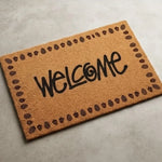 tapis d'entrée marron clair welcome moderne antidérapant résistant décoloration 50x30cm 60x40cm