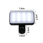 lampe led portable rechargeable blanc noir réglable clip moderne compact selfie