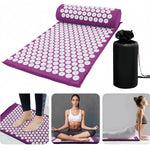 tapis massage acupression violet points blancs soulagement douleur relaxation stress moderne fitness yoga