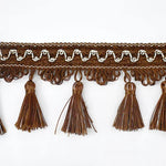 ruban pompons violet marron doré décoration mariage tissu polyester franges élégant accessoire broderie tassel