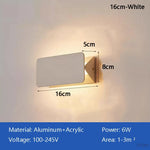 lampe murale led blanche moderne aluminium salon chambre éclairage lecture
