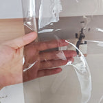 rideau douche moderne gris transparent polyester froufrous plis verticaux respectueux environnement 180x200cm
