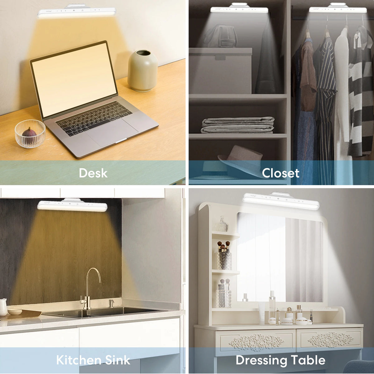 lampe led blanc moderne minimaliste réglage luminosité température couleur rechargeable tactile