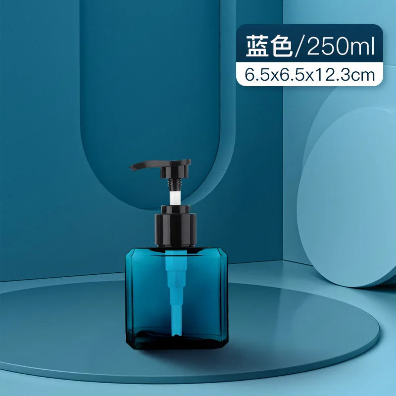 distributeur savon liquide vert foncé 250ml 450ml 650ml moderne minimaliste Pompe pression PETG transparent