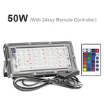 projecteur led rgb extérieur ip65 moderne télécommande 24touches 50w 100w 300w ledspotlight