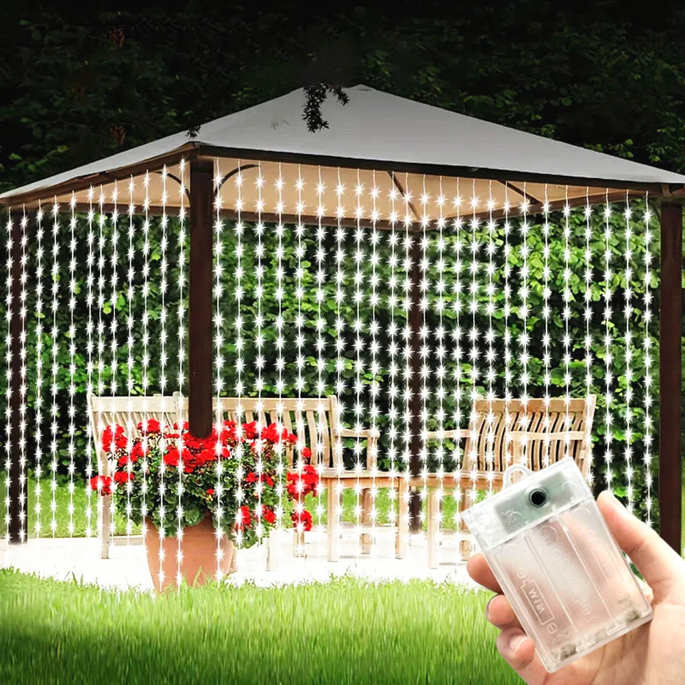 guirlande lumineuse led blanc moderne 3m 3m 300 led points lumineux auto batterie non