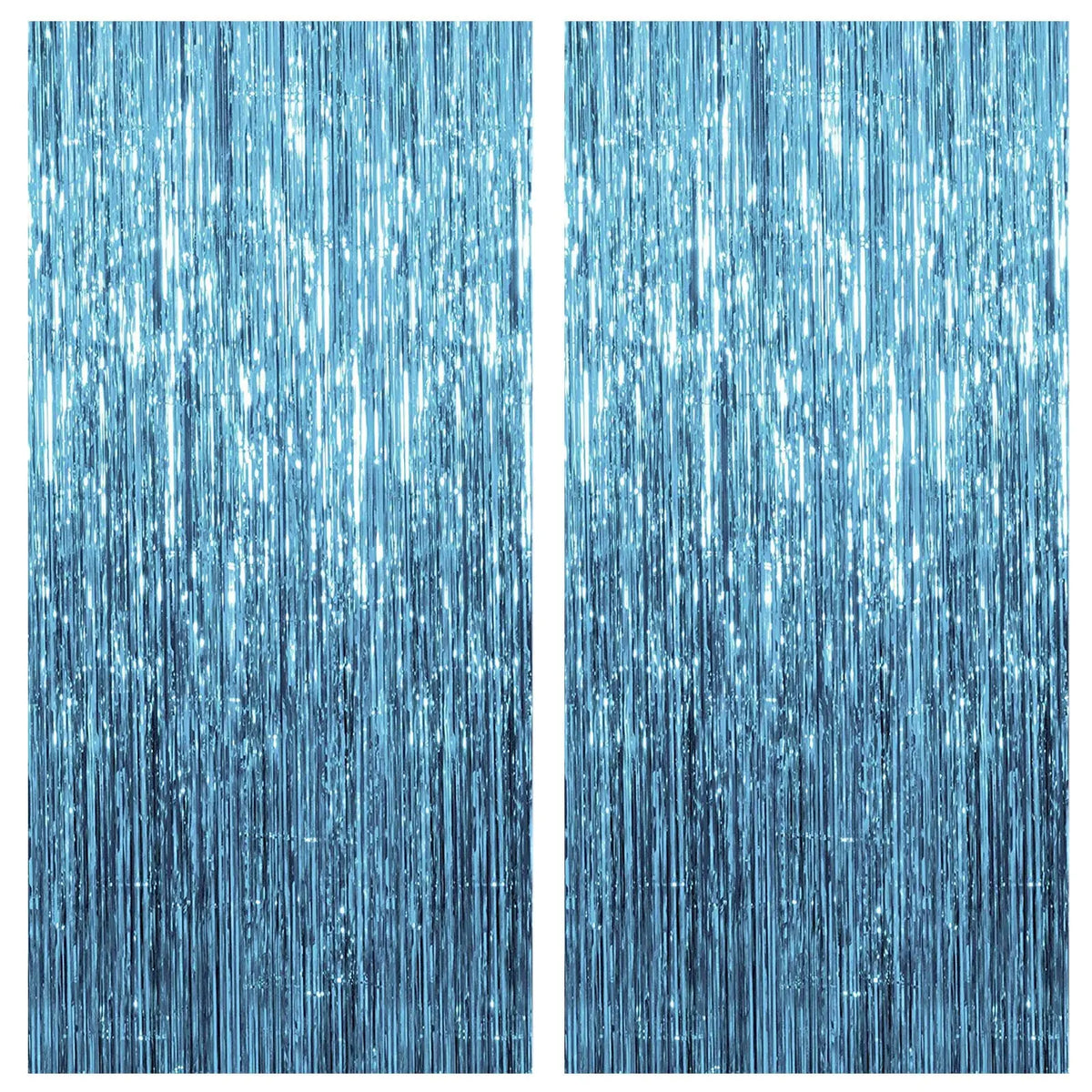 rideau paillettes bleu clair festif décoration anniversaire mariage événement opacité 3.28ft 6.58ft 2paquets