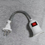 support lampe E27 flexible blanc moderne interrupteur prise us eu adaptable ledéconomieénergie