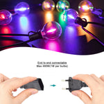 guirlandes lumineuses led multicolores globes vintage imperméables extérieures 10l 15l 25l 48l festive decoration