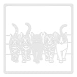 grille motifs chatons blanc moderne décoration murale bois 30cm 30cm bricolage