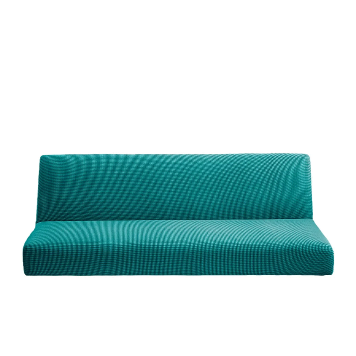 housse canapé extensible tissu jacquard vert petit carreau moderne canapé lit