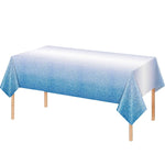 nappes pailletées bleu dégradé fêtes anniversaires mariages noëls lot plastique