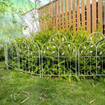clôture jardin rustique fer blanc facile assembler bordure fleurs décorative villa jardin
