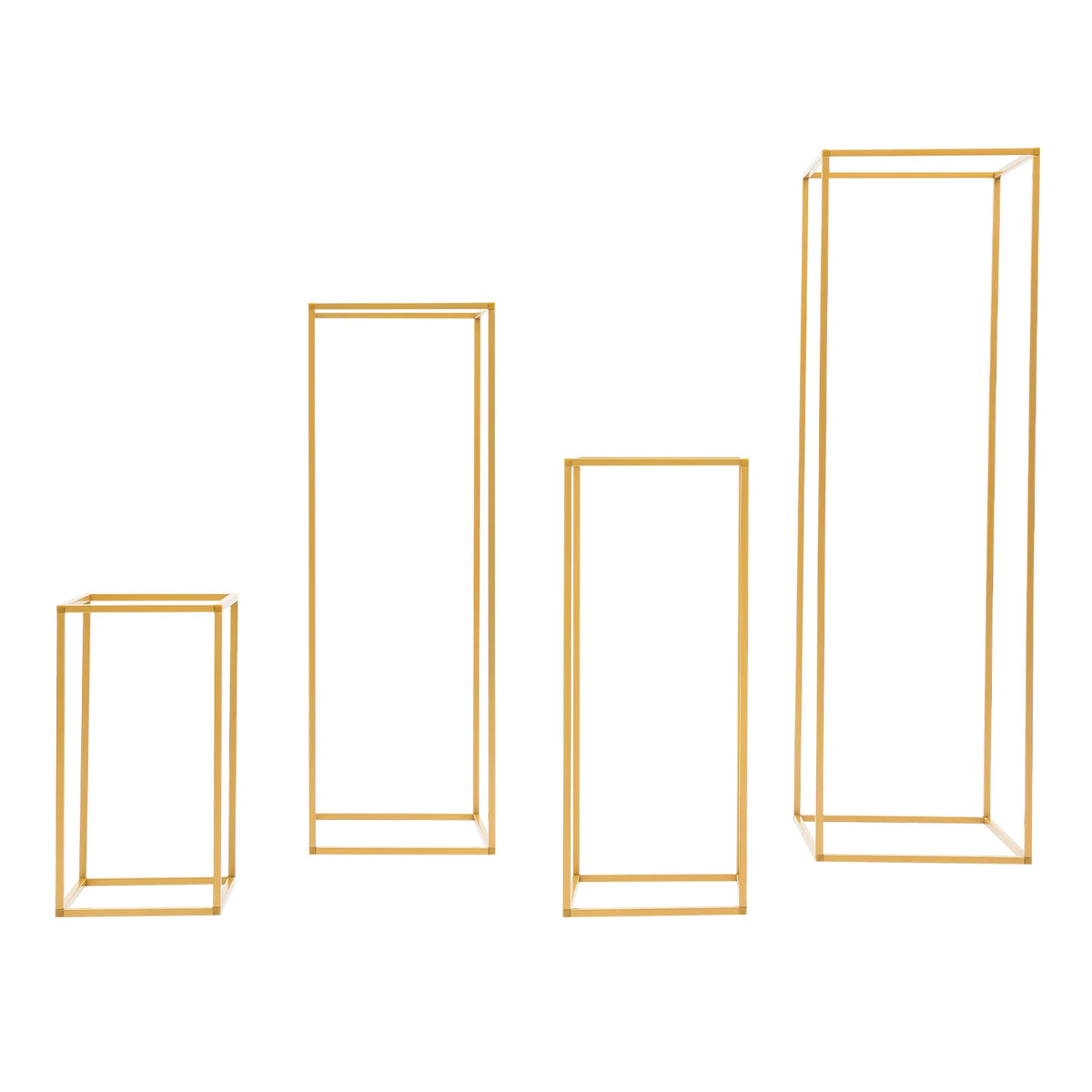 supports fleurs dorés modernes métal structure géométrique 40cm 60cm 80cm 100cm