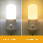 veilleuse lampe nuit bougie blanc moderne prise murale interrupteur led abs certification ul ccc