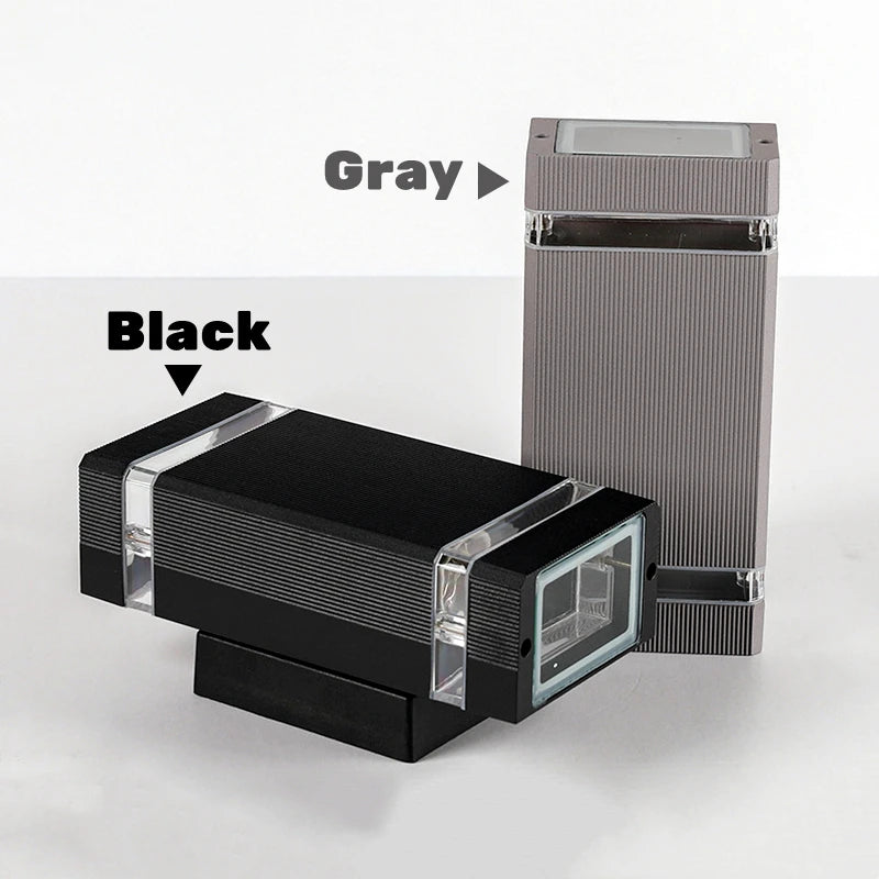 Comparaison des couleurs noir et gris de l'applique murale LED extérieure