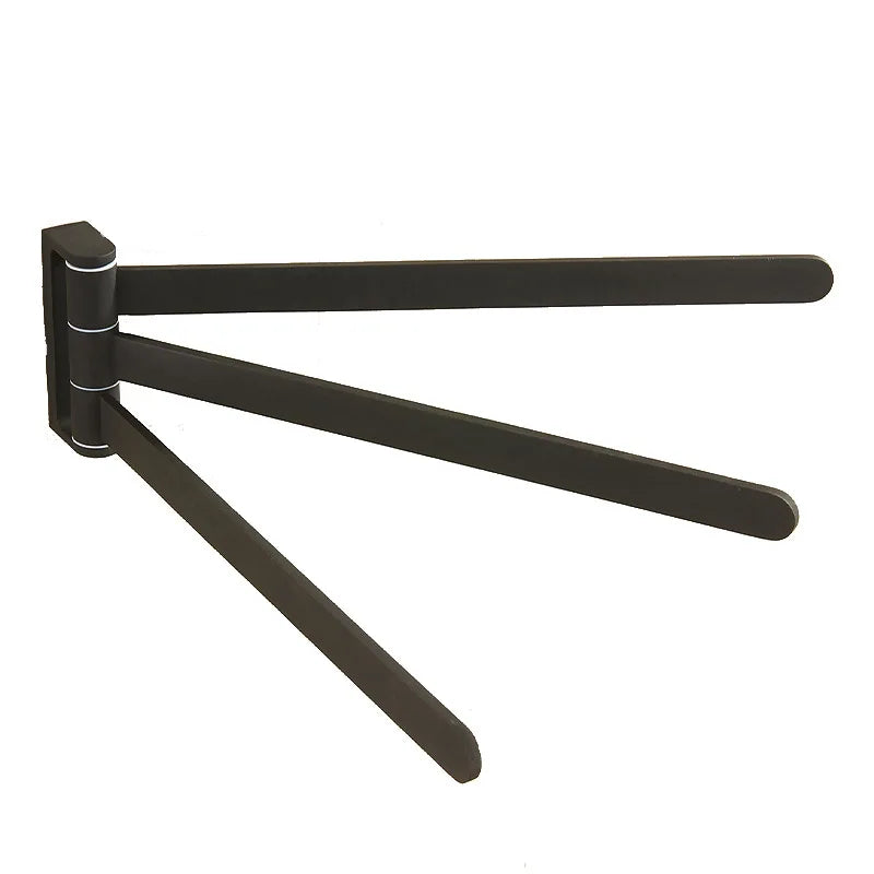 porte serviettes mural noir moderne acier inoxydable double barres autonomes capacité 40kg
