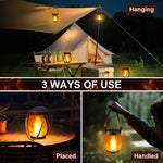 lanterne lumineuse effet flamme led rechargeable solaire moderne camping extérieur