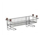étagère salle bain chrome fileté moderne clips papier toilette serviettes flacons