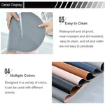 tapis table moderne cuir noir orange rose gris antidérapants résistants chaleur facile nettoyer