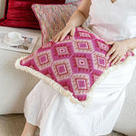 housse coussin boho chic motif floral géométrique coton polyester 45x45cm 30x50cm decoration canapé voiture