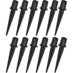 piquets solaires remplacement métal noir lisses fonctionnels utilitaires insertion sol jardinextérieur