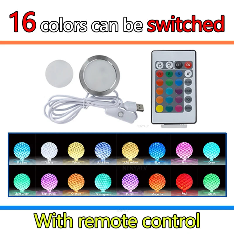 kit lampe led diy ajustable aluminium usb télécommande couleur réseau mailles adhésif blanc chaud