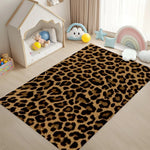 tapis moderne léopard polyester polypropylène beige noir marron salon chambre extérieur