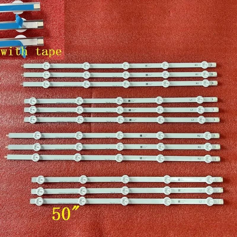 bandes led éclairage écran blanc modernes connecteurs l1 l2 r1 r2 séquence numérotée