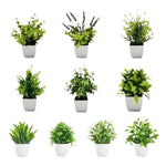 plantes artificielles feuilles vertes violettes moderne minimaliste sans entretien décoration intérieure extérieure pot carré