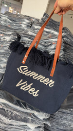 sac plage toile réutilisable pliable boho chic poignées cuir multiple usage femmes pique nique
