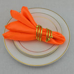 serviette table satin anneau doré mariage décoration table repas classique