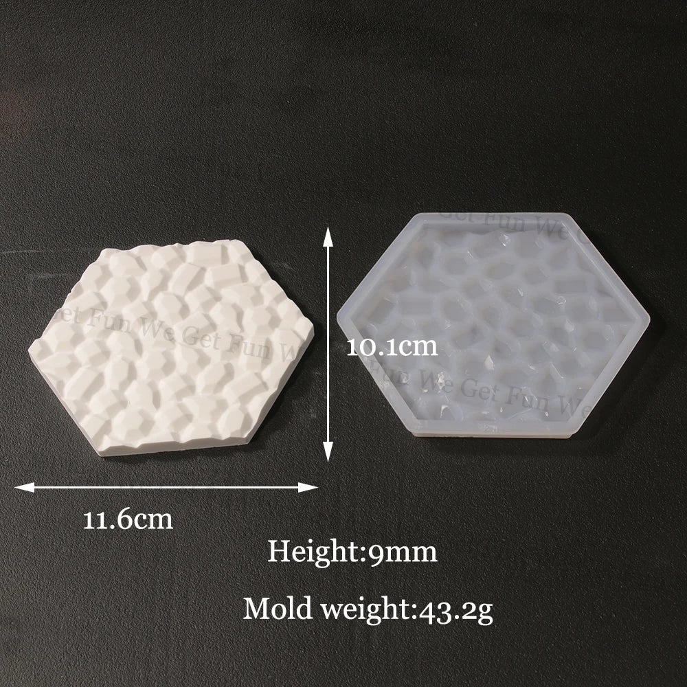 plaque décorative silicone hexagonale moderne blanc fixations invisibles carreaux muriaux fonds télévision